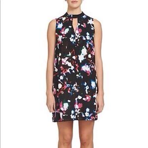 1.State Floral Print Abstract Shift Dress Size L